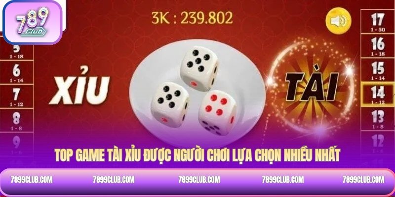 Top game Tài Xỉu được người chơi lựa chọn nhiều nhất